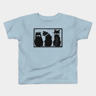 Three cats gossip Kids T-Shirt